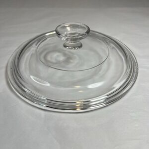 Clear Glass Round Pyrex Replacement Lid with Knob #26 Corningware 7 1/4" Fit